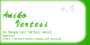 aniko vertesi business card